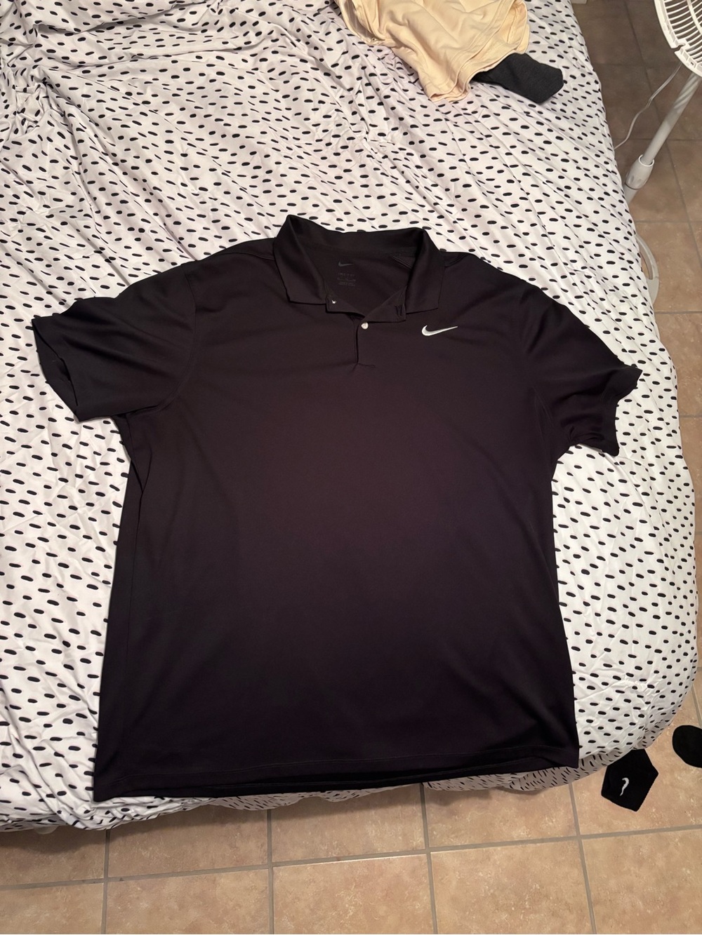 Nike Black Polo with White Swoosh